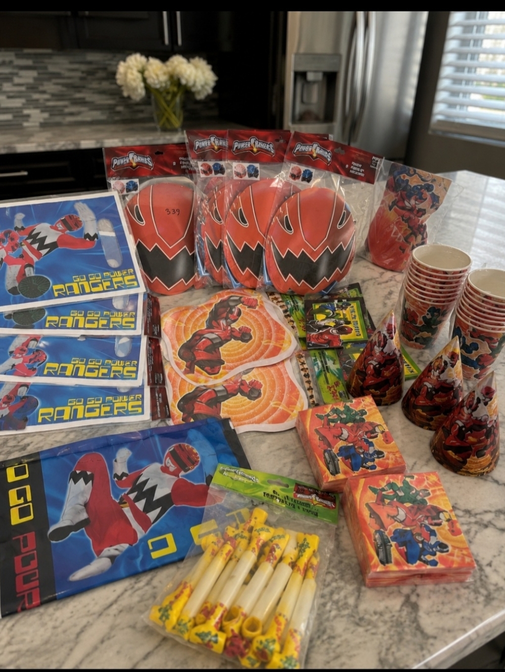 Power Ranger Red Party Supplies Pack - Red